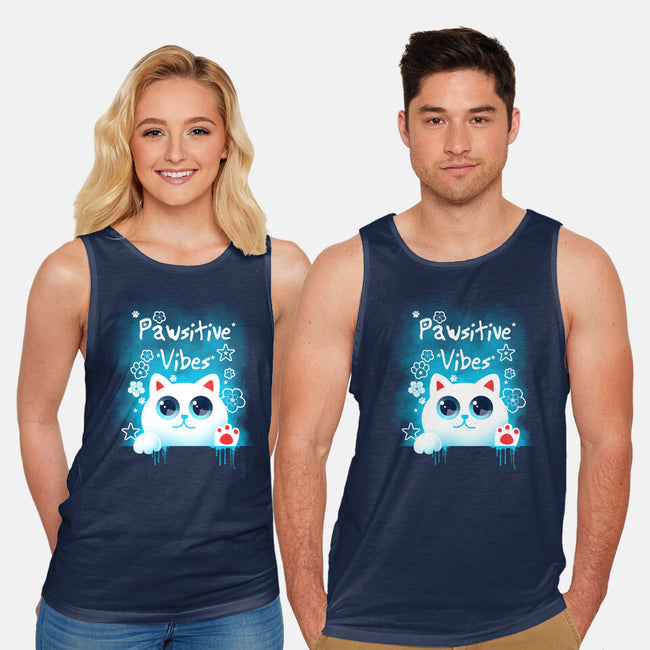 Pawsitive Vibes-unisex basic tank-erion_designs