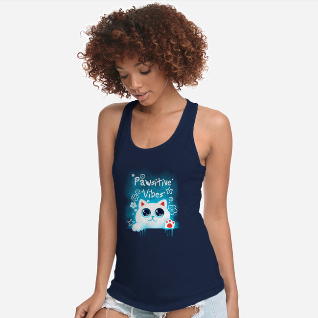 Pawsitive Vibes-womens racerback tank-erion_designs