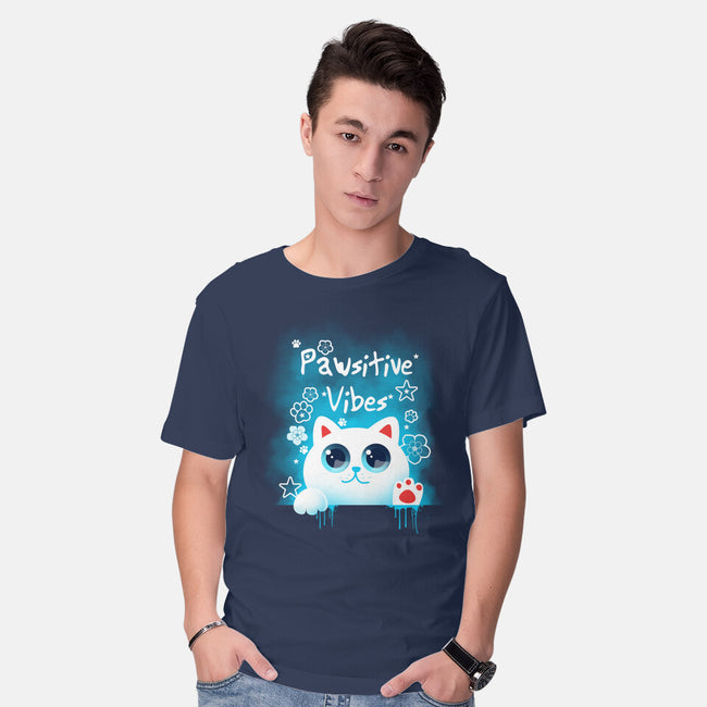 Pawsitive Vibes-mens basic tee-erion_designs