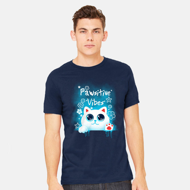 Pawsitive Vibes-mens heavyweight tee-erion_designs