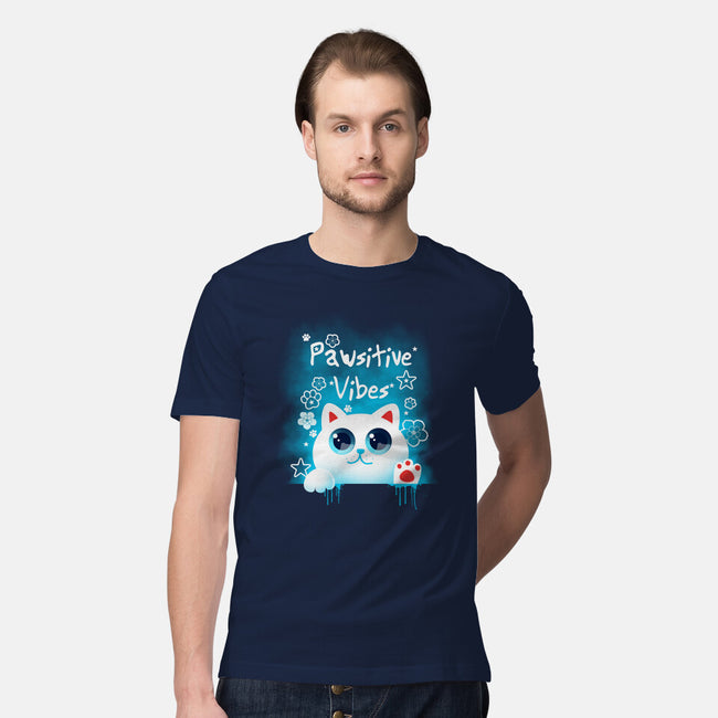 Pawsitive Vibes-mens premium tee-erion_designs