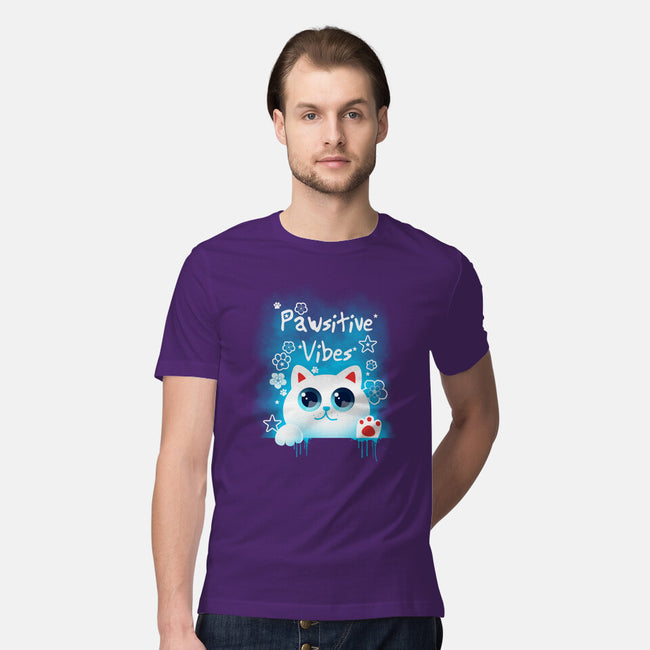 Pawsitive Vibes-mens premium tee-erion_designs