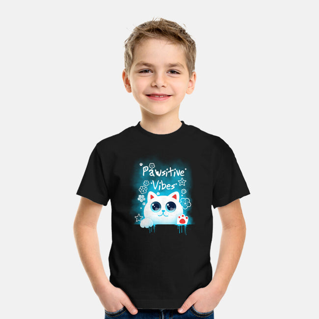 Pawsitive Vibes-youth basic tee-erion_designs