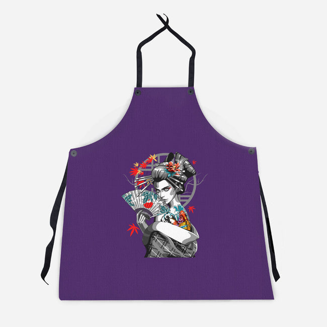 Irezumi II Geisha-unisex kitchen apron-heydale