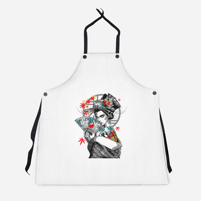 Irezumi II Geisha-unisex kitchen apron-heydale