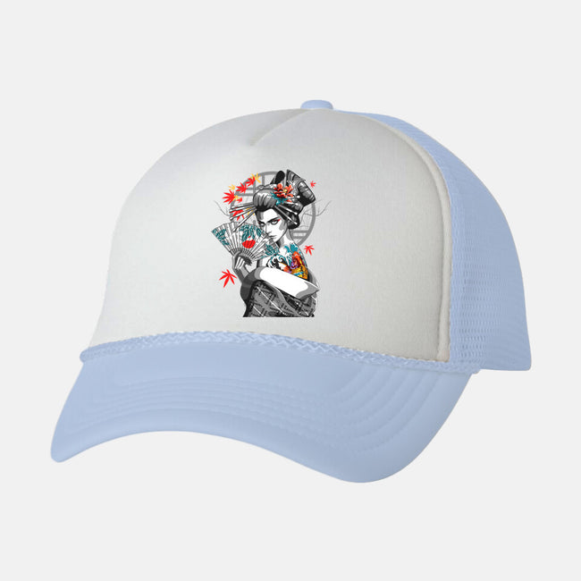Irezumi II Geisha-unisex trucker hat-heydale