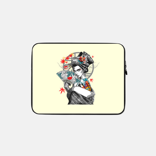 Irezumi II Geisha-none zippered laptop sleeve-heydale