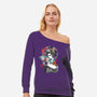 Irezumi II Geisha-womens off shoulder sweatshirt-heydale