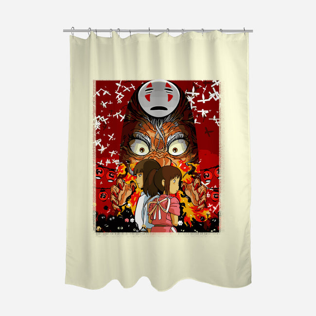 Spirited Couple-none polyester shower curtain-Hova