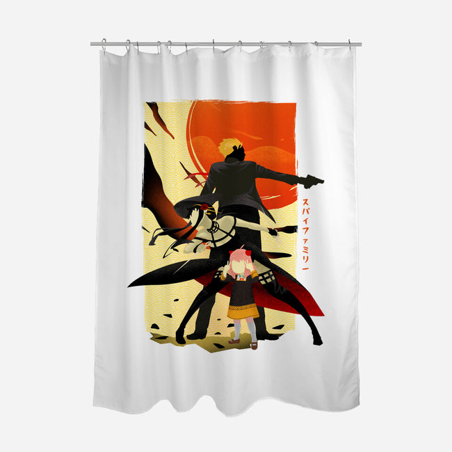 The Spy Family-none polyester shower curtain-bellahoang