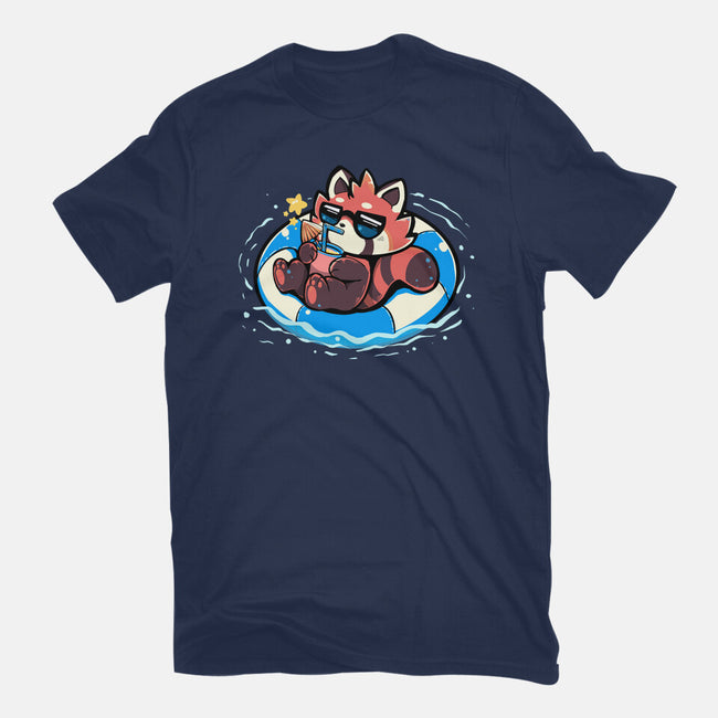 Summer Red Panda-womens fitted tee-TechraNova