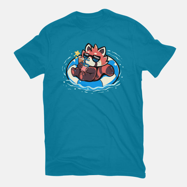 Summer Red Panda-womens basic tee-TechraNova