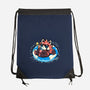 Summer Red Panda-none drawstring bag-TechraNova