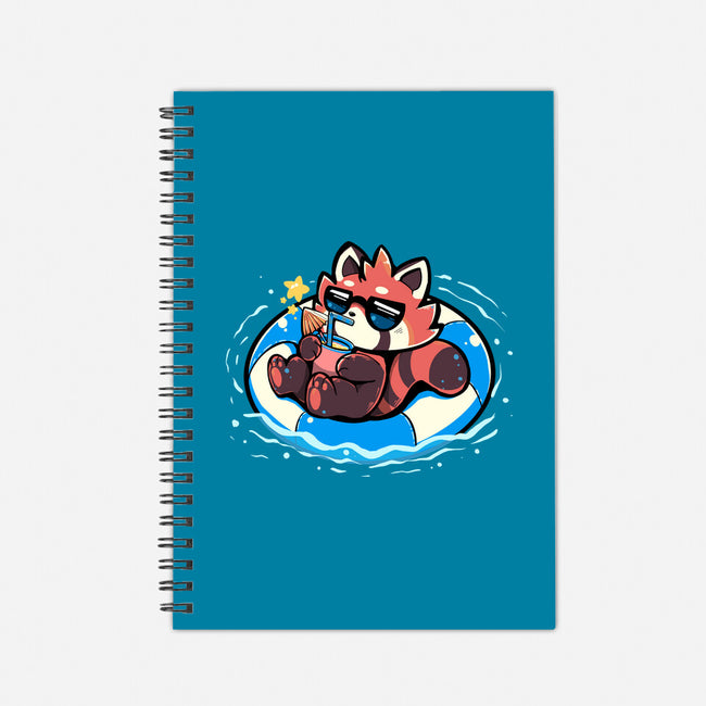 Summer Red Panda-none dot grid notebook-TechraNova