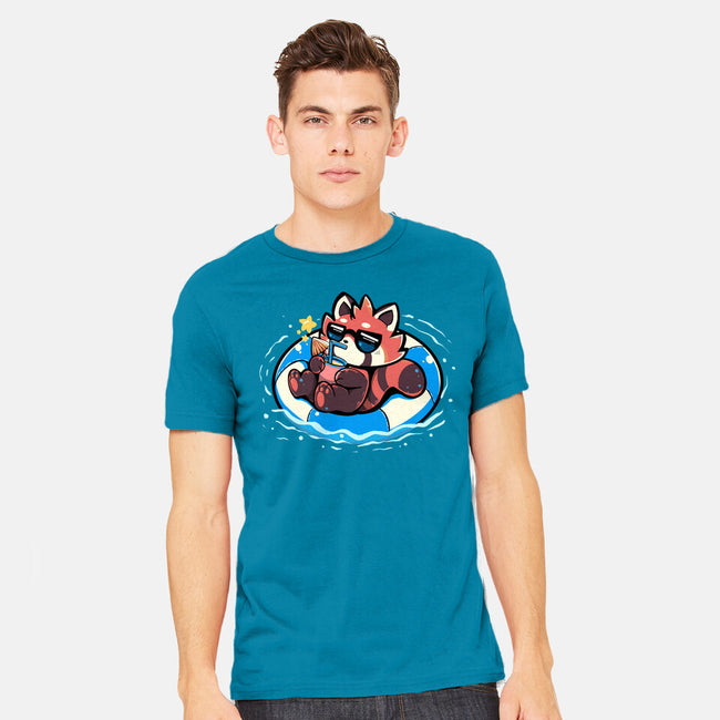 Summer Red Panda-mens heavyweight tee-TechraNova