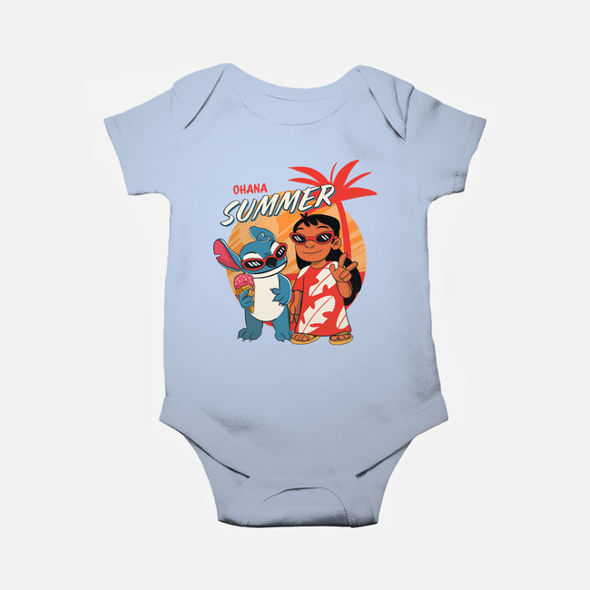 Ohana Summer-baby basic onesie-Conjura Geek