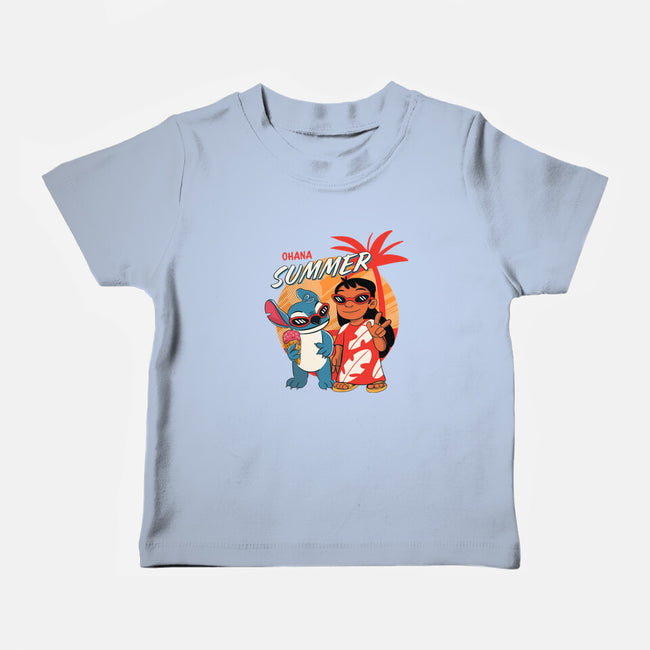 Ohana Summer-baby basic tee-Conjura Geek