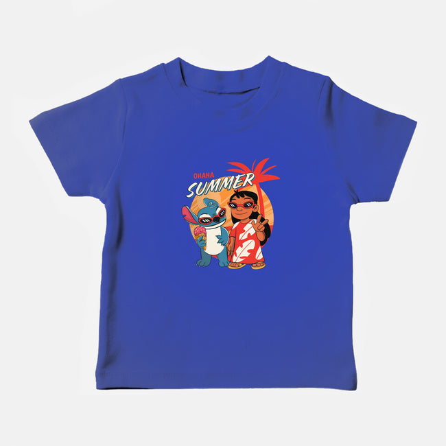 Ohana Summer-baby basic tee-Conjura Geek