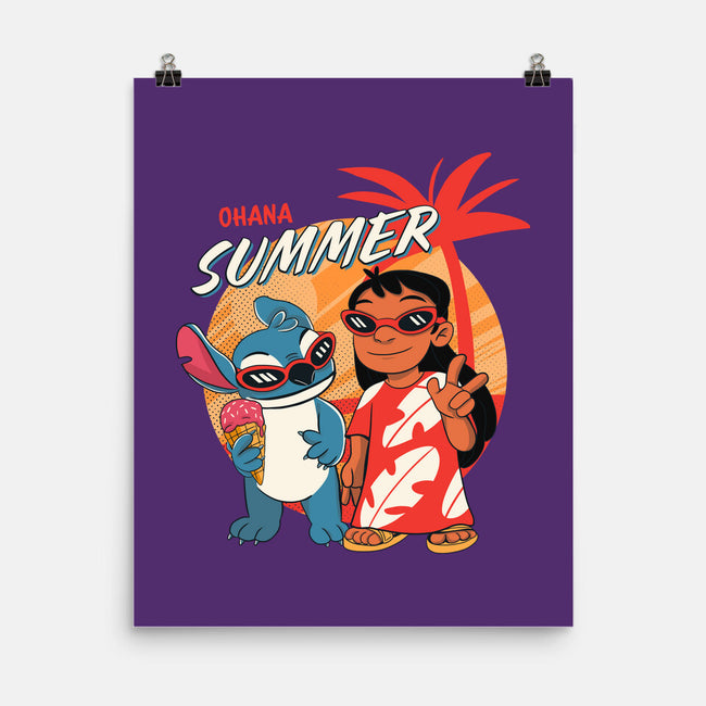 Ohana Summer-none matte poster-Conjura Geek