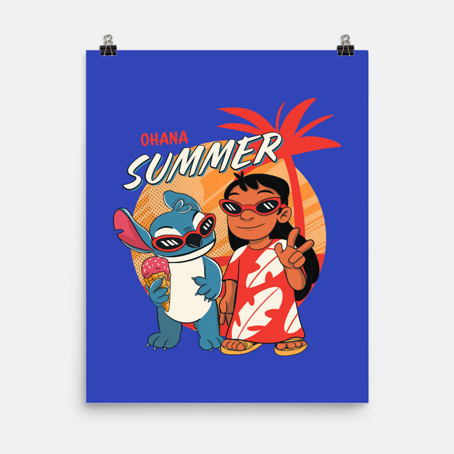 Ohana Summer-none matte poster-Conjura Geek