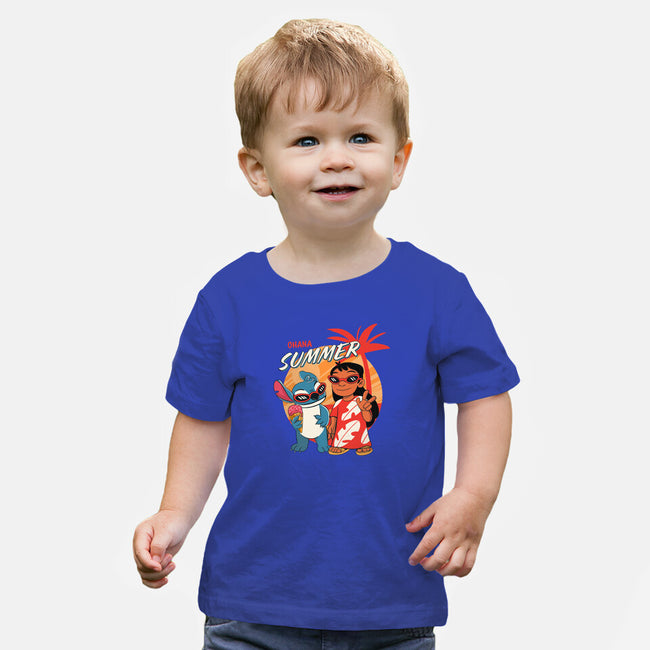 Ohana Summer-baby basic tee-Conjura Geek