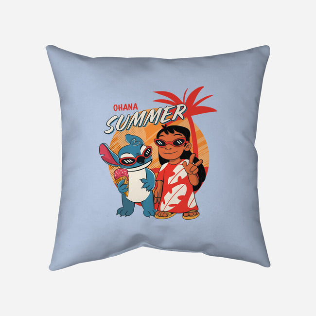 Ohana Summer-none removable cover w insert throw pillow-Conjura Geek