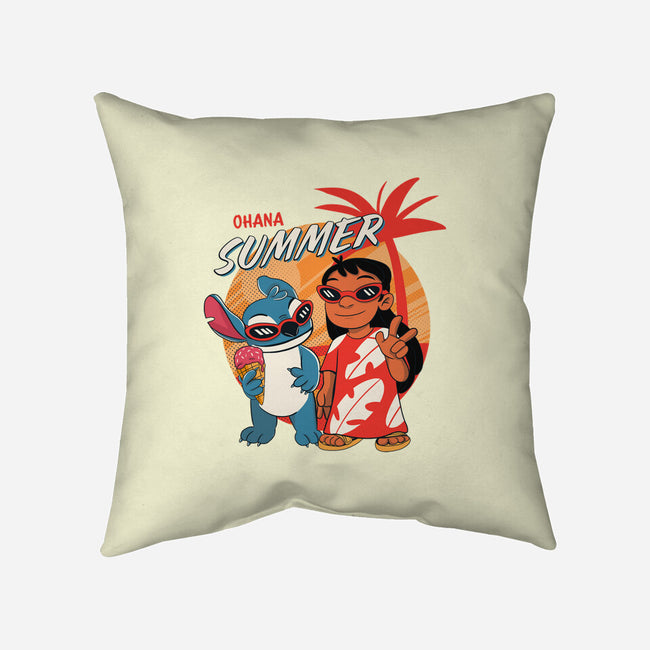 Ohana Summer-none removable cover w insert throw pillow-Conjura Geek