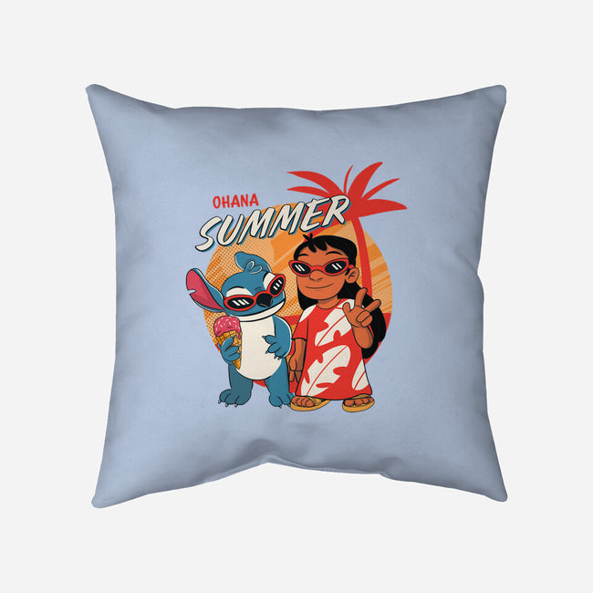 Ohana Summer-none removable cover throw pillow-Conjura Geek