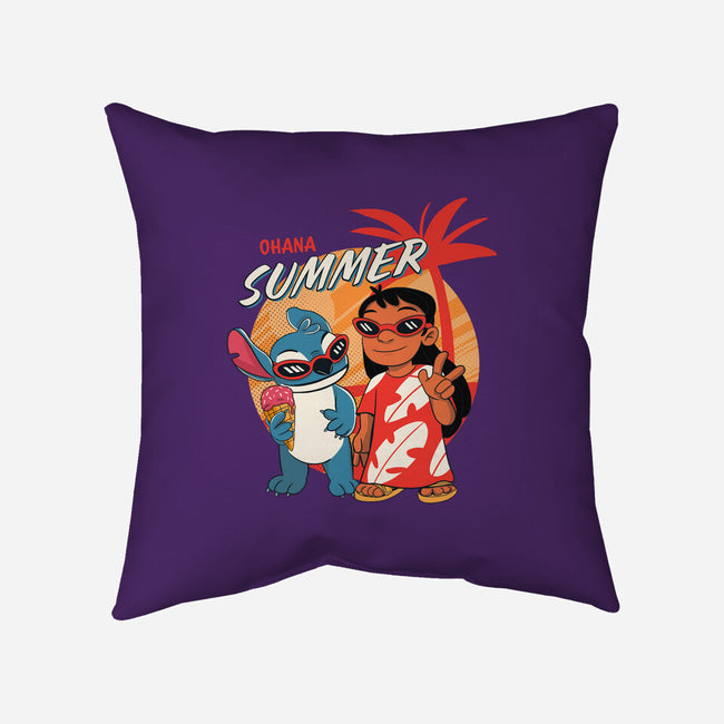 Ohana Summer-none removable cover throw pillow-Conjura Geek