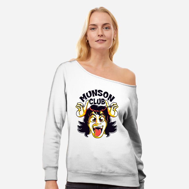 Munson Club-womens off shoulder sweatshirt-estudiofitas