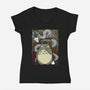 Dragon And God Of Forest-womens v-neck tee-Bellades