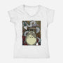Dragon And God Of Forest-womens v-neck tee-Bellades