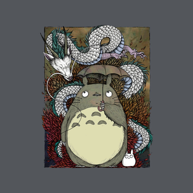 Dragon And God Of Forest-womens basic tee-Bellades