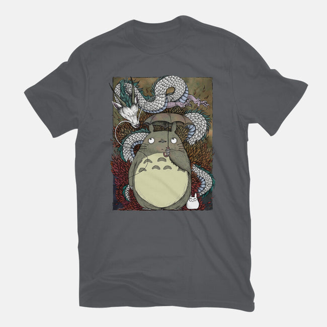 Dragon And God Of Forest-mens heavyweight tee-Bellades
