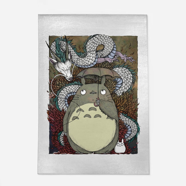 Dragon And God Of Forest-none outdoor rug-Bellades