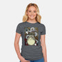 Dragon And God Of Forest-womens fitted tee-Bellades