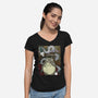 Dragon And God Of Forest-womens v-neck tee-Bellades