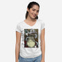 Dragon And God Of Forest-womens v-neck tee-Bellades