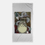 Dragon And God Of Forest-none beach towel-Bellades
