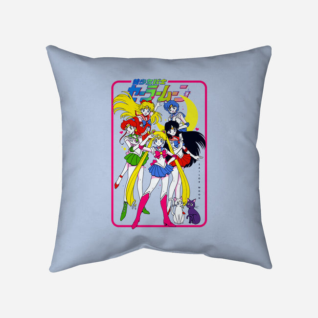 The Moon Girls-none removable cover w insert throw pillow-Bellades