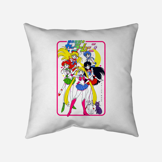 The Moon Girls-none removable cover w insert throw pillow-Bellades