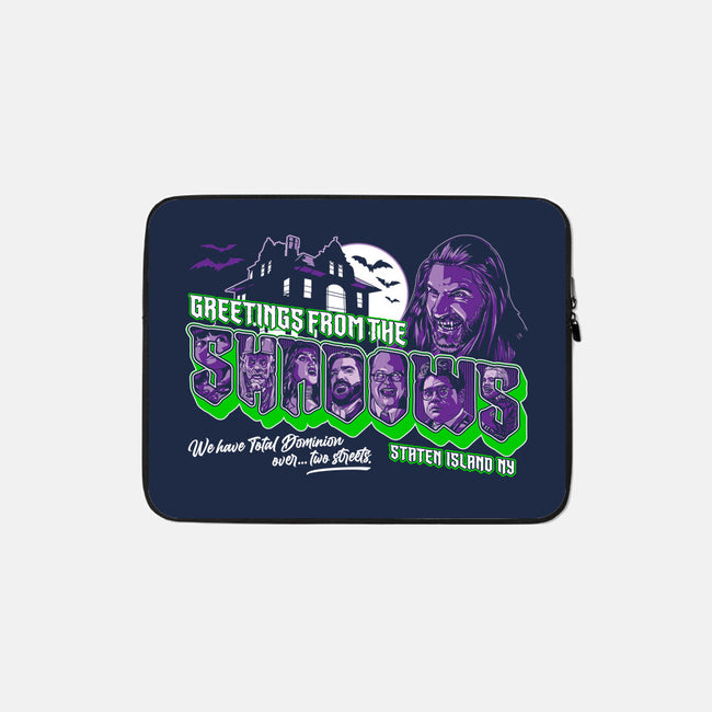 Greetings From The Shadows-none zippered laptop sleeve-goodidearyan