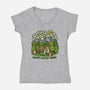 Happy Little Trees-womens v-neck tee-kg07