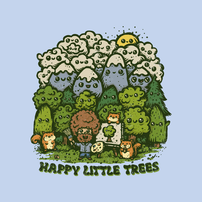 Happy Little Trees-none basic tote bag-kg07