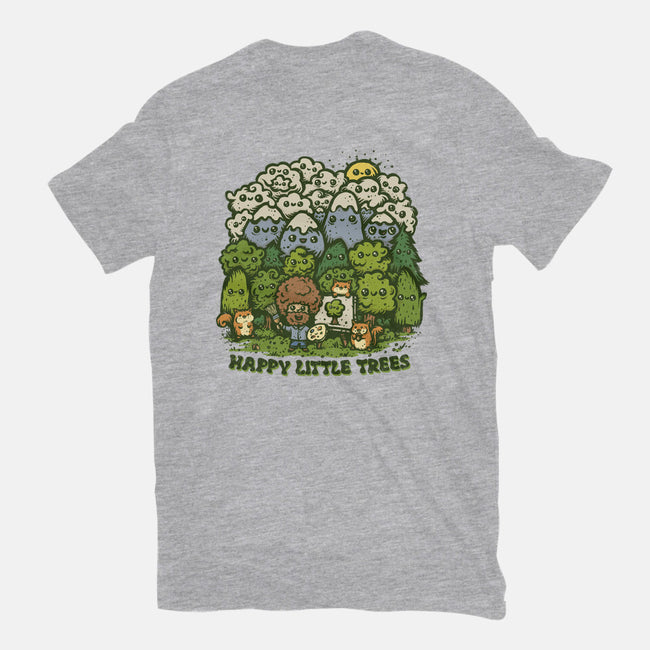 Happy Little Trees-womens fitted tee-kg07