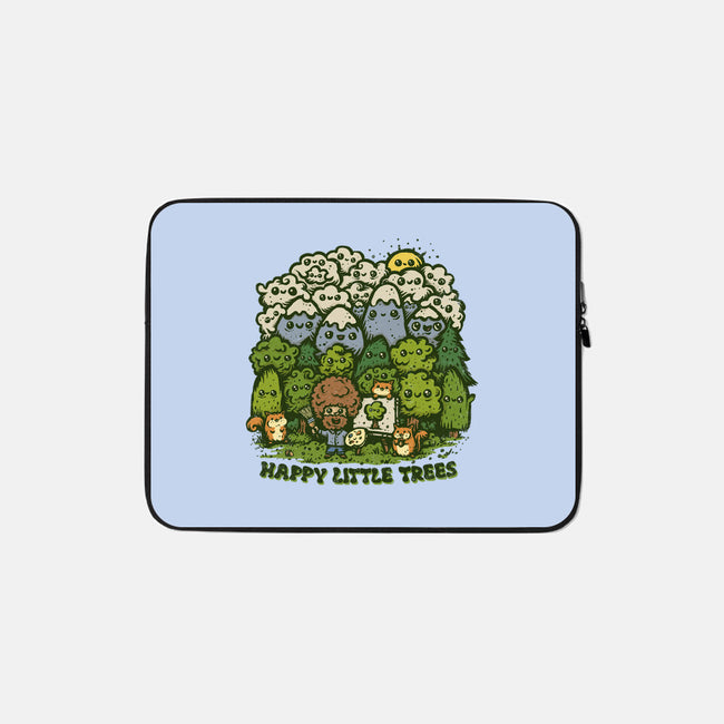 Happy Little Trees-none zippered laptop sleeve-kg07