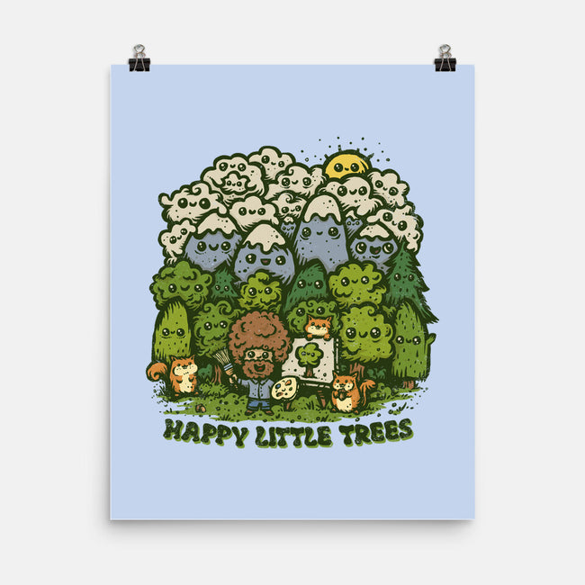 Happy Little Trees-none matte poster-kg07