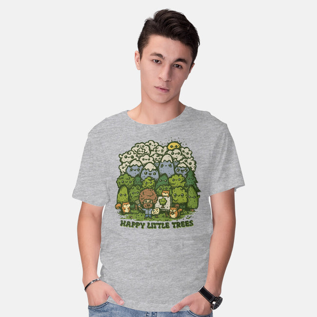 Happy Little Trees-mens basic tee-kg07