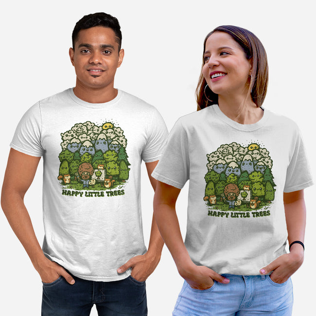 Happy Little Trees-unisex basic tee-kg07