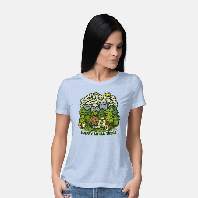 Happy Little Trees-womens basic tee-kg07
